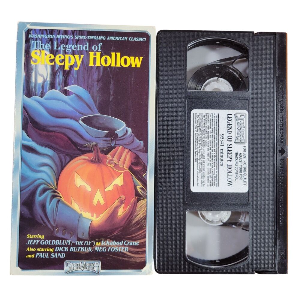 VHS The Legend of Sleepy Hollow Jeff Goldblum Dick Butkus Meg Foster Halloween